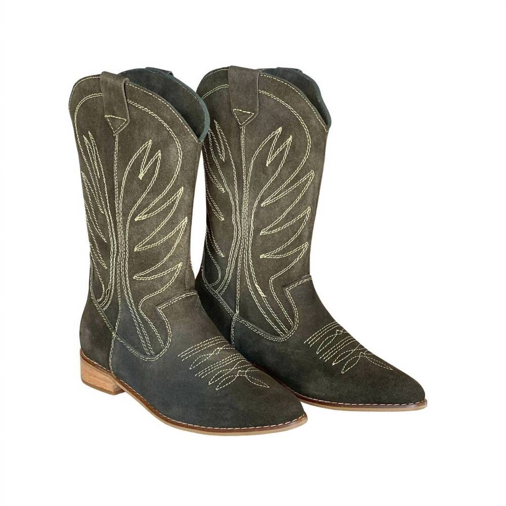 NEW SILVIA COBOS women's rodeo boots in green